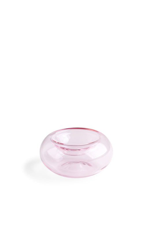 כלי זכוכית להנבטת אבוקדו - ורוד שקוף