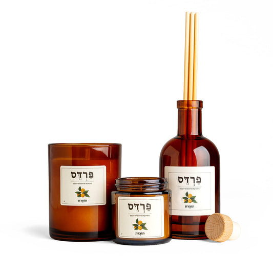 מפיץ ריח בבקבוק זכוכית 500 מ״ל | ניחוח פרדס