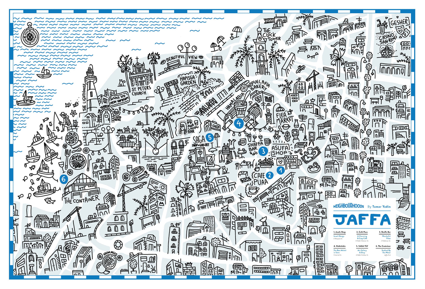מפה מאויירת | שכונת יפו | סדרת נייברהודס