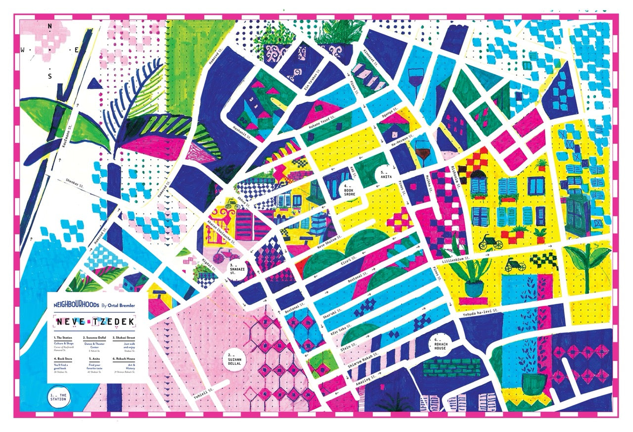 מפה מאויירת | שכונת נווה צדק | סדרת נייברהודס