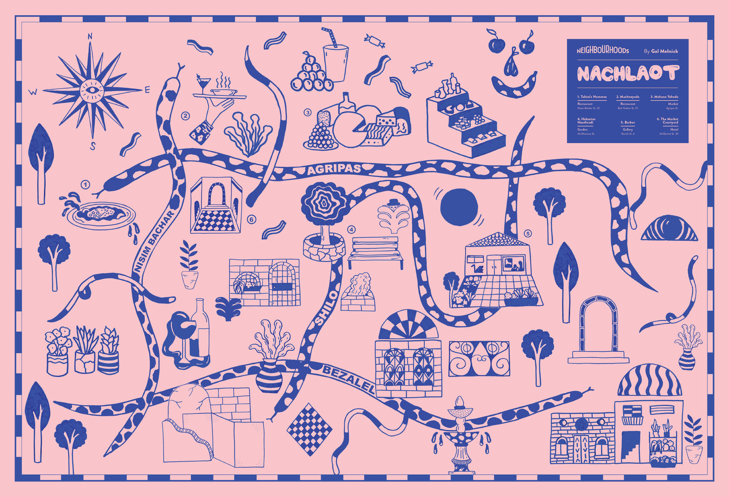 מפה מאויירת | נחלאות ירושלים | סדרת נייברהודס