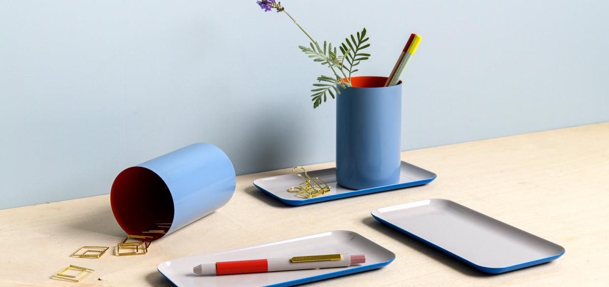 כוס לעטים בשני צבעים