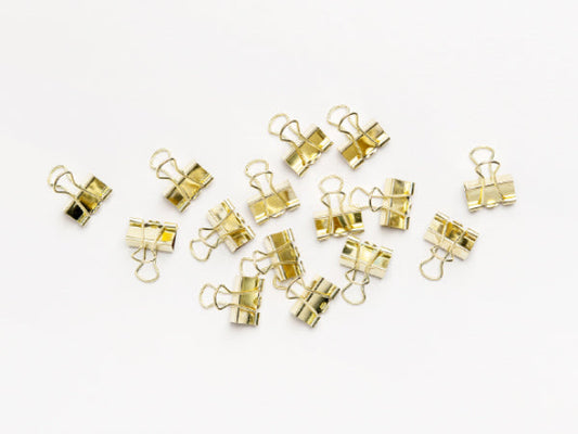 מיני קליפסים זהב בצנצנת – 20 יח'