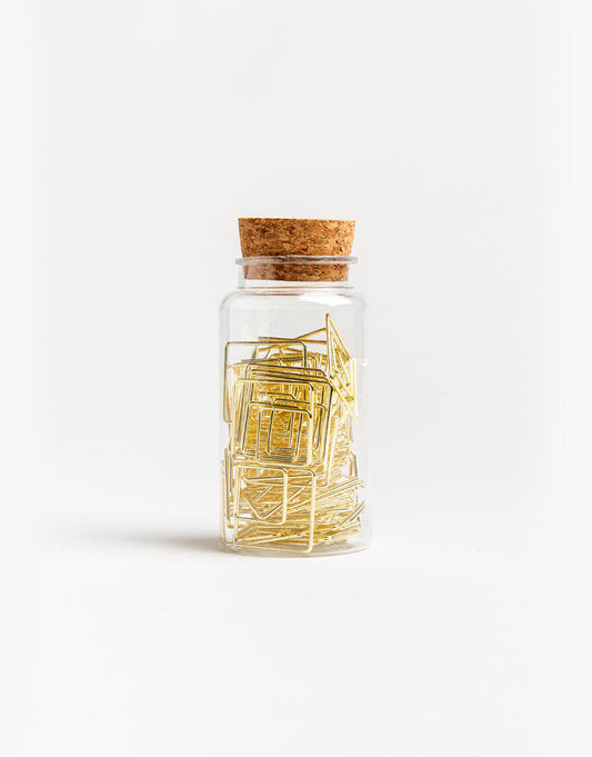 אטבי נייר גיאומטריים בצנצנת – 50 יח'