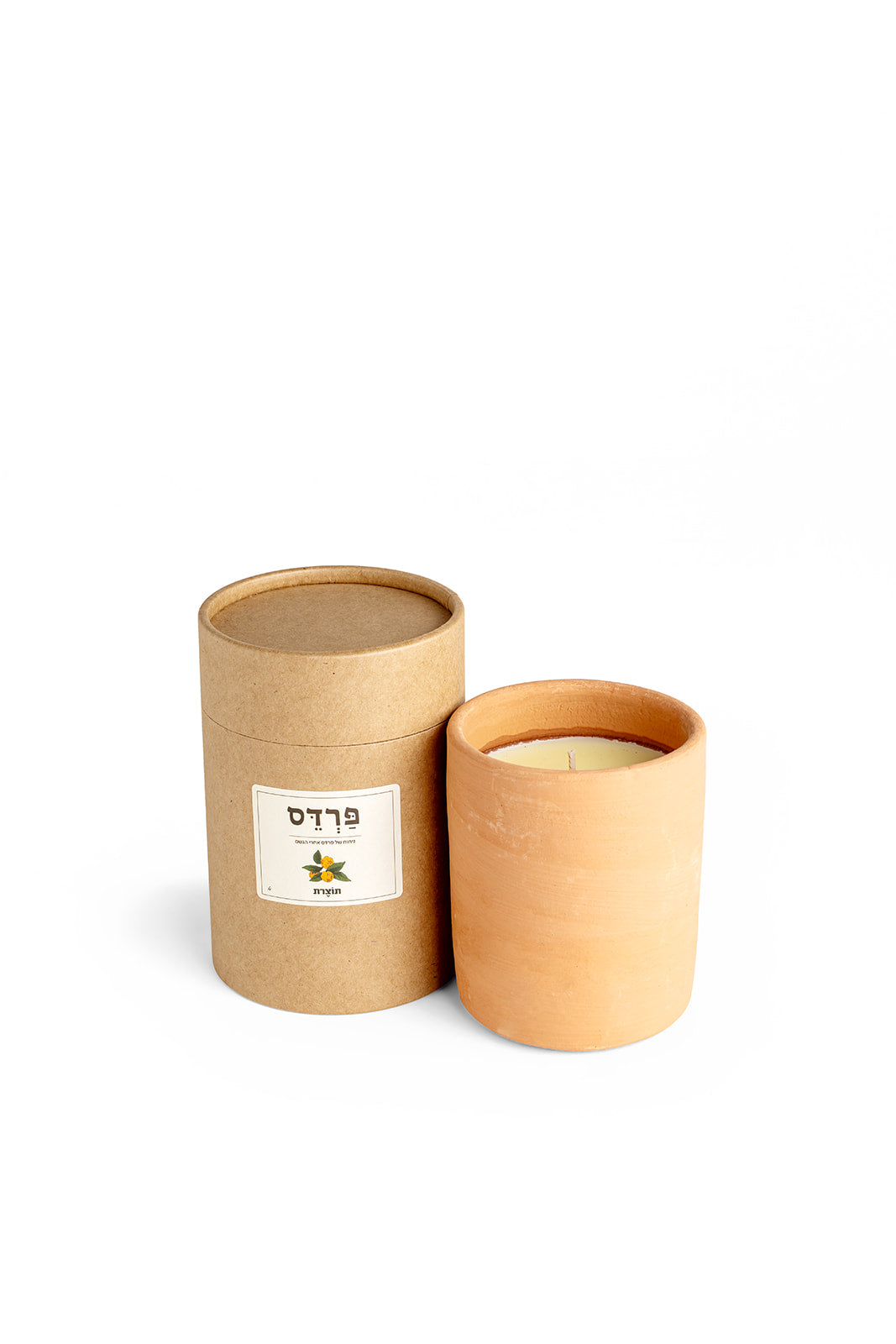 נר ריחני בכלי חרס 220 מ״ל | ניחוח פרדס