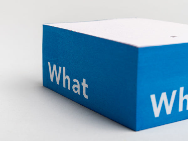 בלוק פתקים Who What Where - כחול