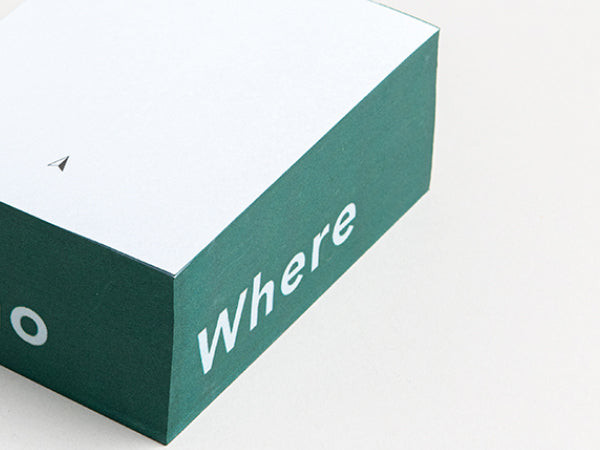 בלוק פתקים Who What Where - ירוק