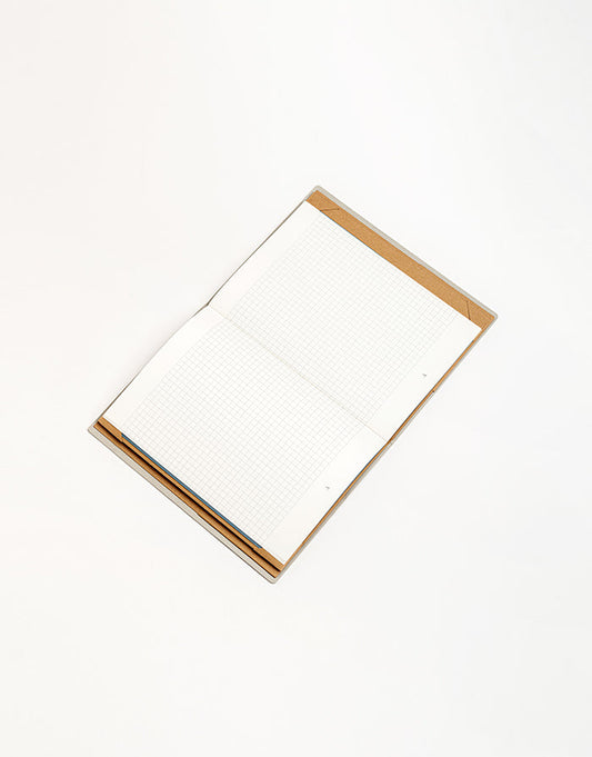 מחברת מודולרית - כריכה רכה בצבע אפור אבן + 1 מחברת מילוי