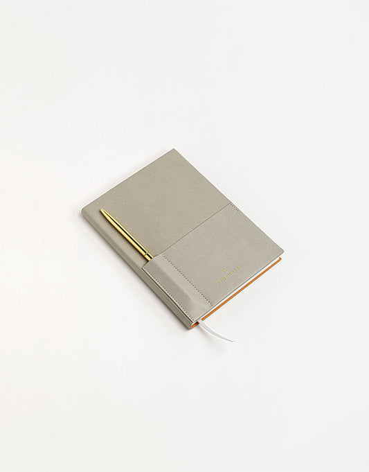 המחברת האולטימטיבית - בצבע אפור אבן + עט מוזהבת