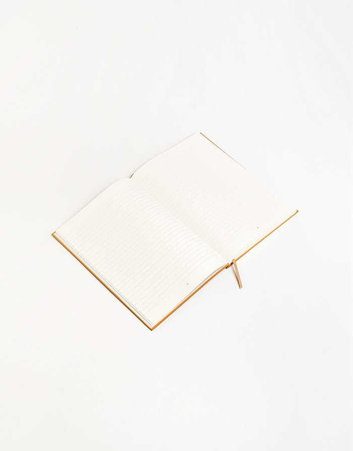 המחברת האולטימטיבית - גדולה - בצבע קאמל + עט מוזהבת