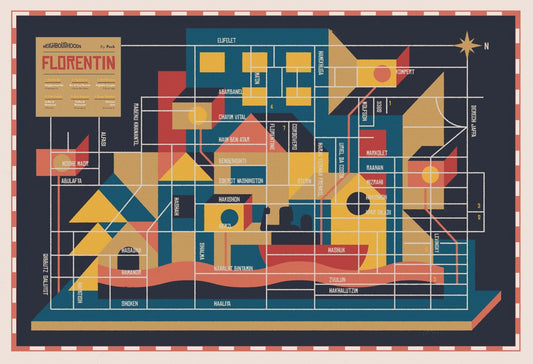 מפה מאויירת | שכונת פלורנטין | סדרת נייברהודס